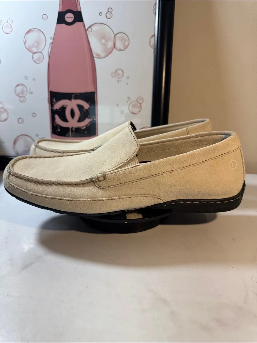 Rockport Men's Cream Leather Slip-On Loafers Style K61617 - Size 11M